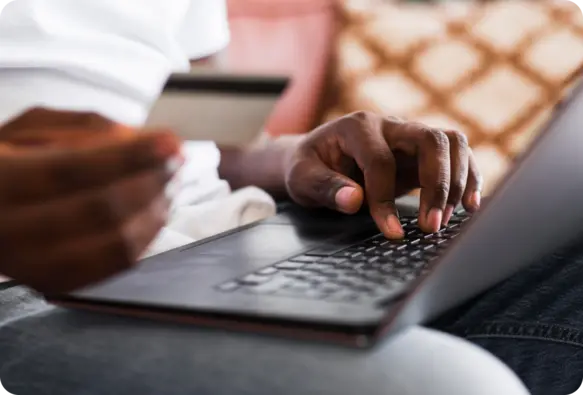 Payment on laptop
